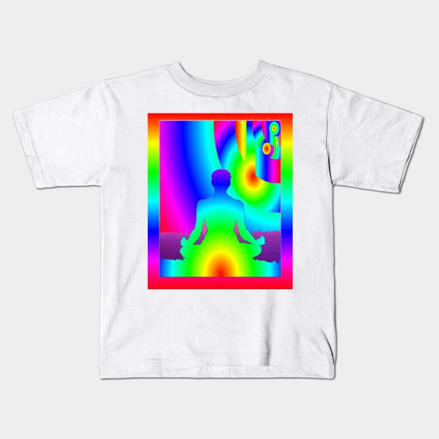 Cosmic Meditation Kids T-Shirt by icarusismartdesigns